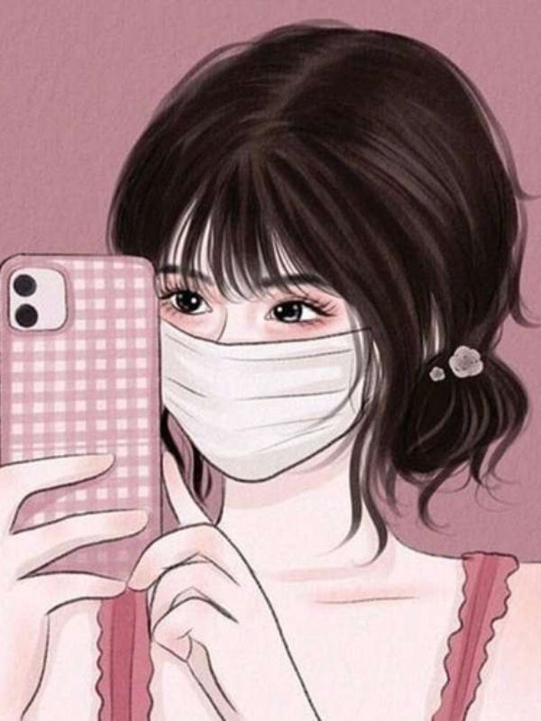 Ảnh nữ sinh che mặt vừa ngây thơ vừa bí ẩn