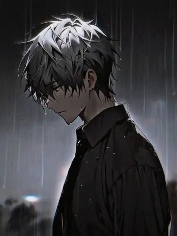 Ảnh anime nam buồn đen trắng đầy tâm trạng