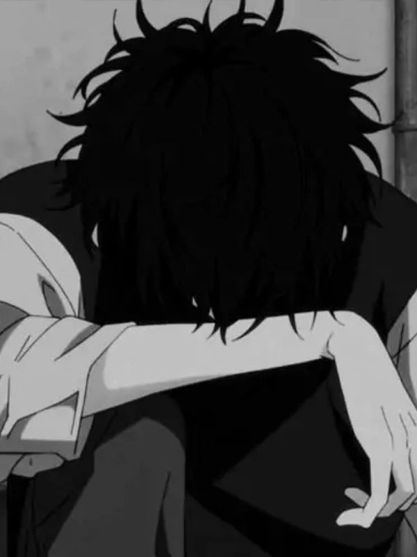 Ảnh anime nam buồn đen trắng đầy tâm trạng