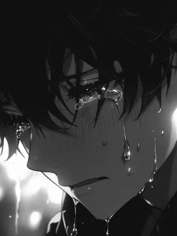 Ảnh anime nam buồn đen trắng đầy tâm trạng
