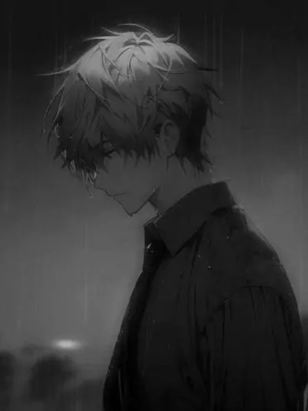 Ảnh anime nam buồn đen trắng đầy tâm trạng