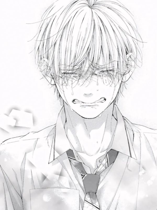 Ảnh anime nam buồn đen trắng đầy tâm trạng