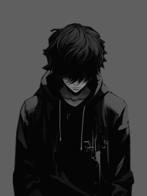 Ảnh anime nam buồn đen trắng đầy tâm trạng