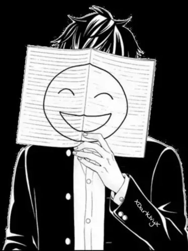 Ảnh anime nam buồn đen trắng đầy tâm trạng