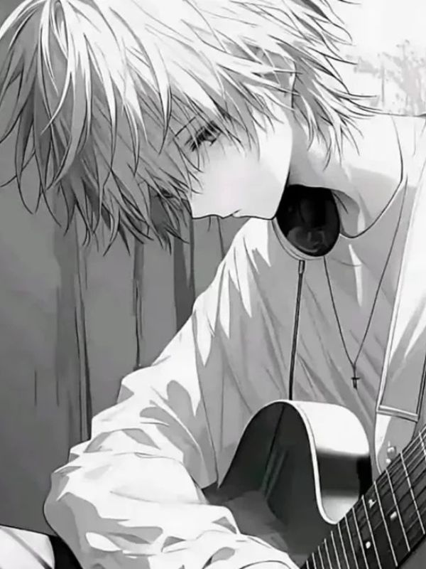 Ảnh anime nam buồn đen trắng đầy tâm trạng
