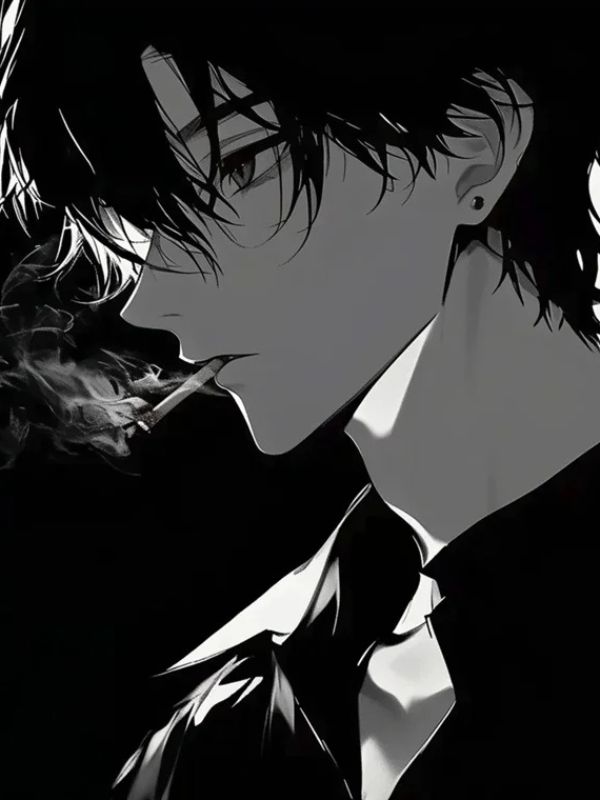 Ảnh anime nam buồn đen trắng đầy tâm trạng