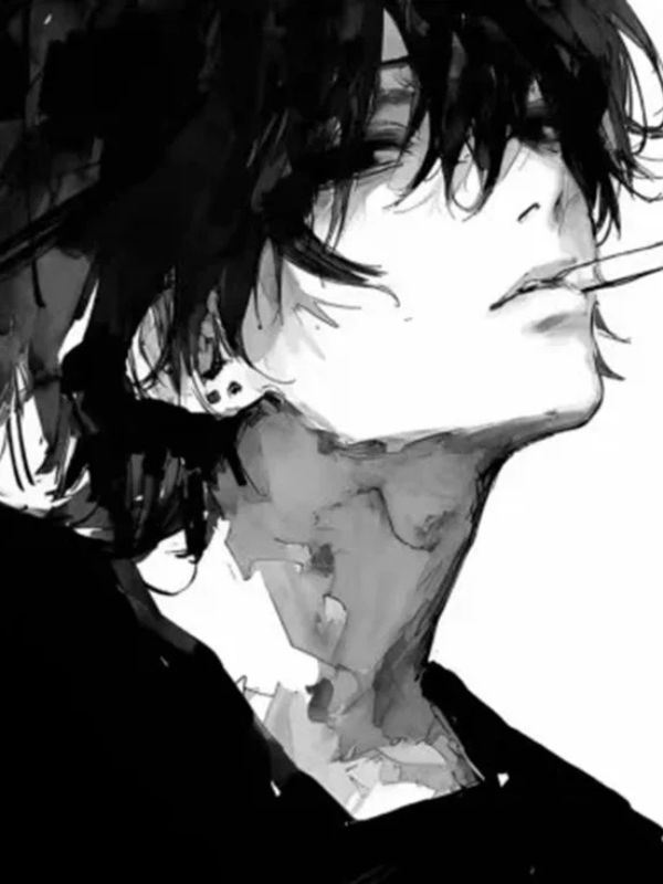 Ảnh anime nam buồn đen trắng đầy tâm trạng