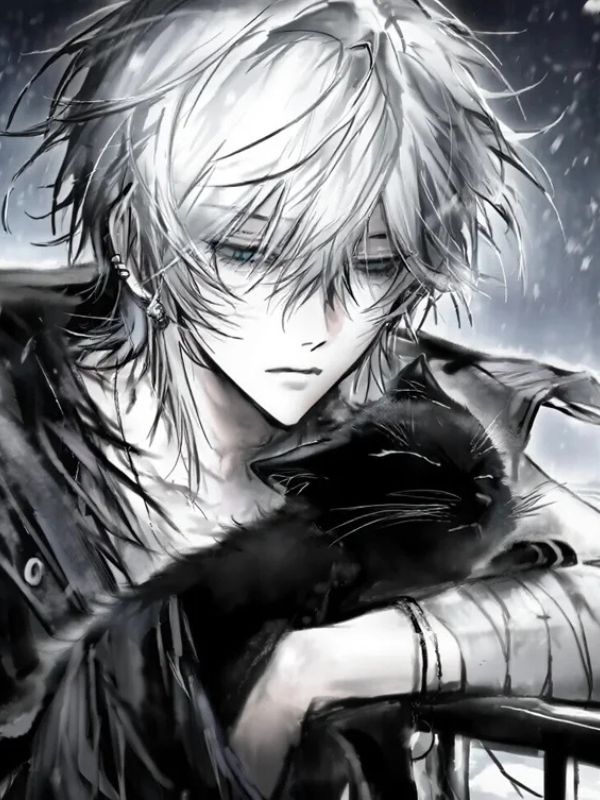 Ảnh anime nam buồn đen trắng đầy tâm trạng