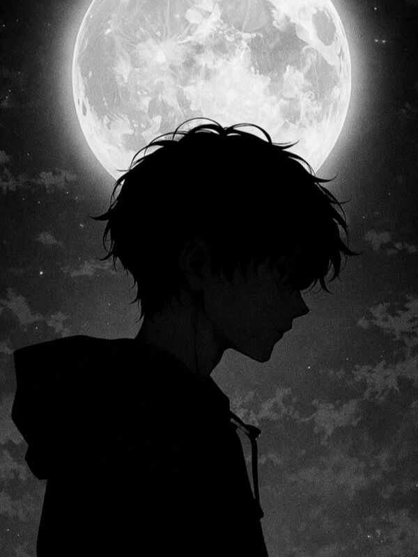 Ảnh anime nam buồn đen trắng đầy tâm trạng