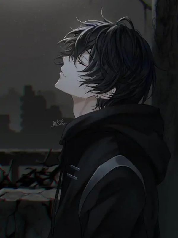 Ảnh anime nam buồn đen trắng đầy tâm trạng