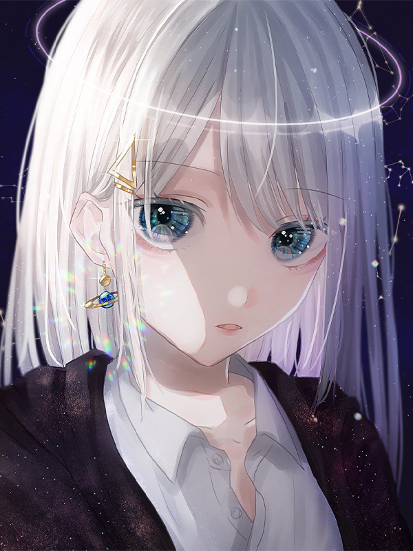 Avatar anime nữ ngầu tóc trắng cực chất
