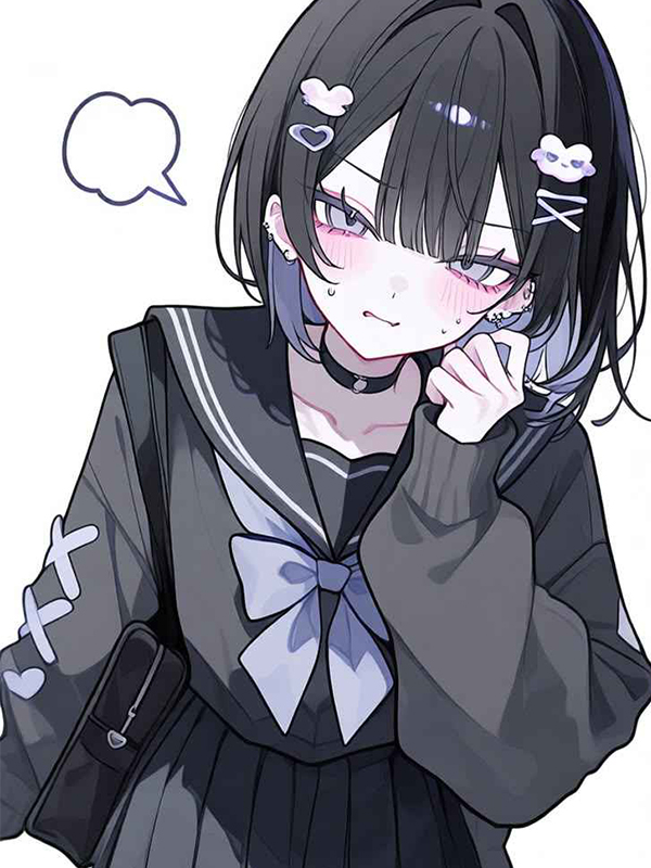 Avatar anime nữ ngầu phong cách học đường