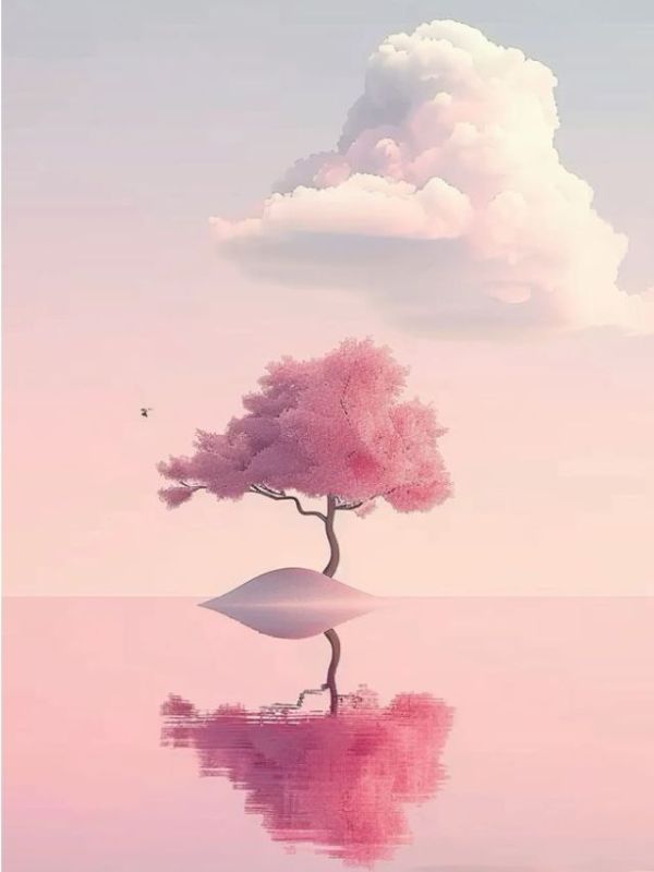 Avatar màu hồng cute giúp trang cá nhân thêm dễ thương