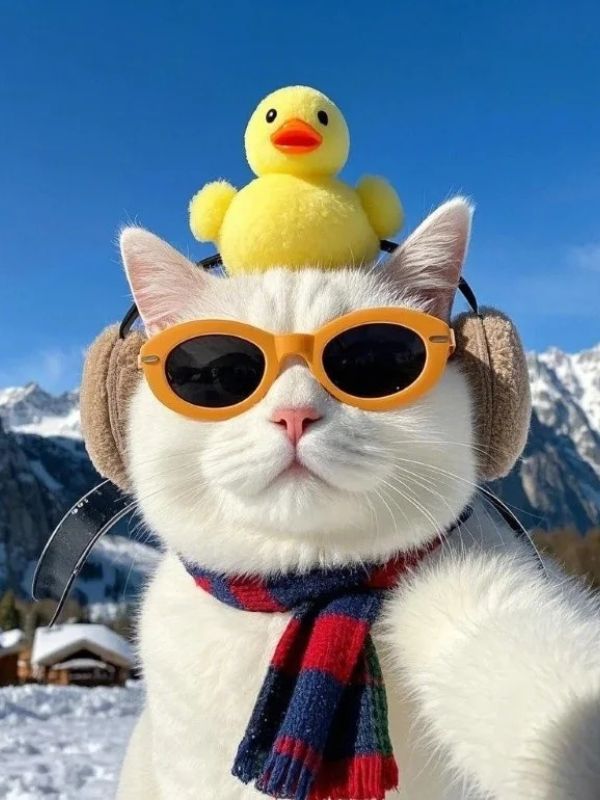 Avatar mèo ngáo ngơ ngác, hài hước dành cho Gen Z