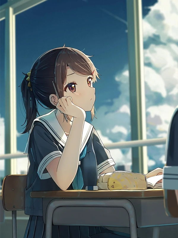 Hình ảnh cute anime phong cách học đường