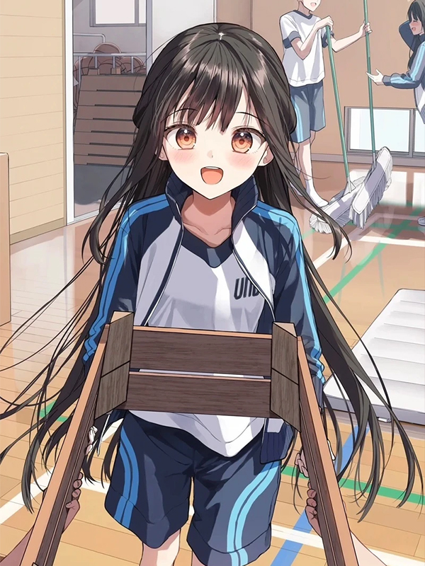 Hình ảnh cute anime phong cách học đường