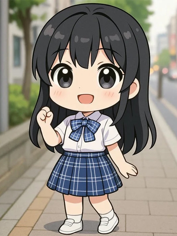 Hình ảnh cute anime phong cách học đường