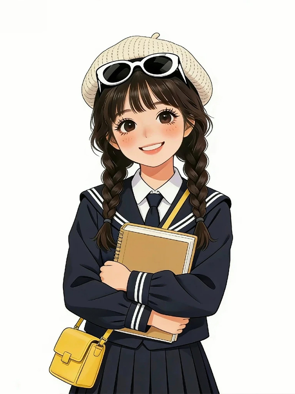 Hình ảnh cute anime phong cách học đường