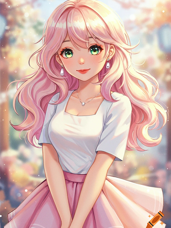 Hình ảnh cute anime màu pastel nhẹ nhàng