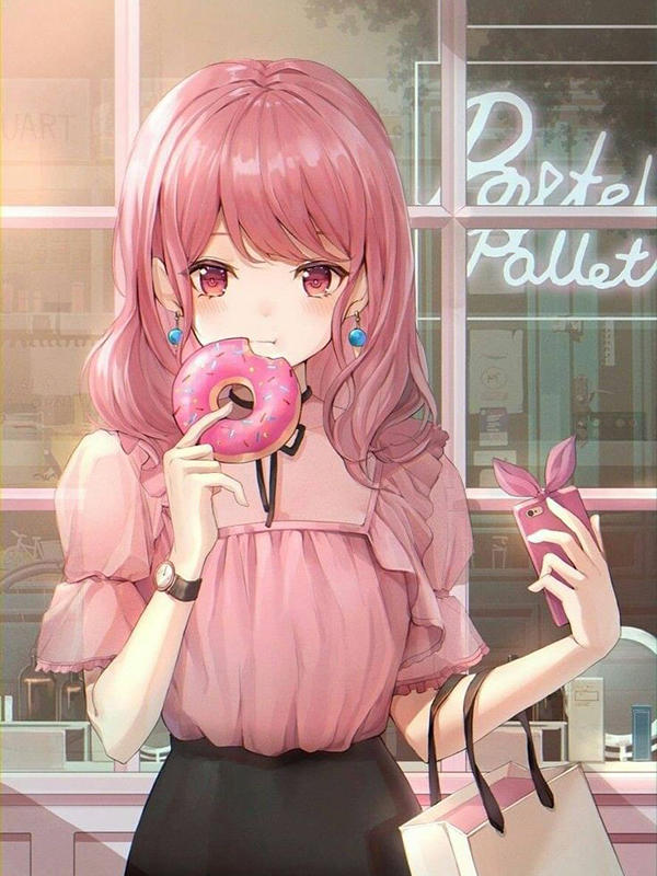 Hình ảnh cute anime màu pastel nhẹ nhàng