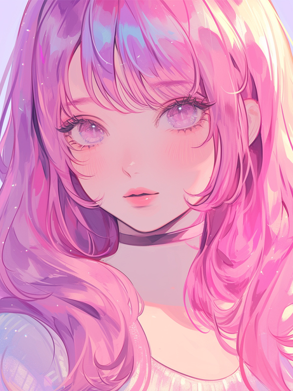 Hình ảnh cute anime màu pastel nhẹ nhàng