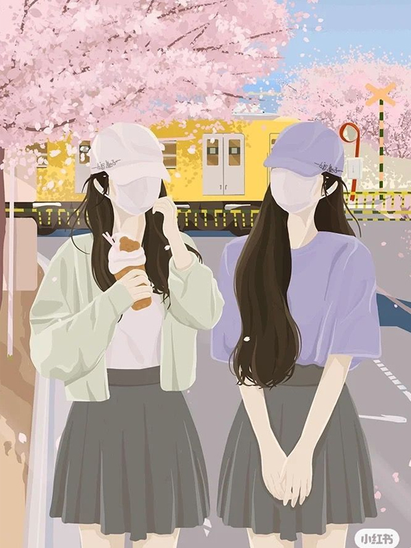 Hình nền bạn thân cute đôi cho điện thoại