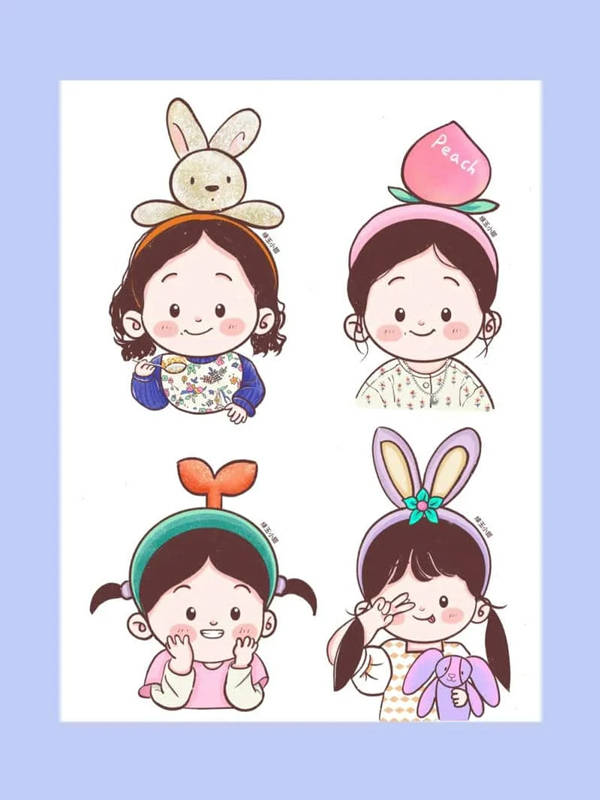 Hình nền bạn thân cute chibi ngộ nghĩnh