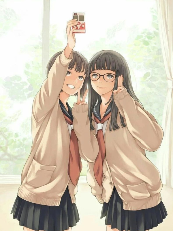 Hình nền bạn thân cute chibi ngộ nghĩnh