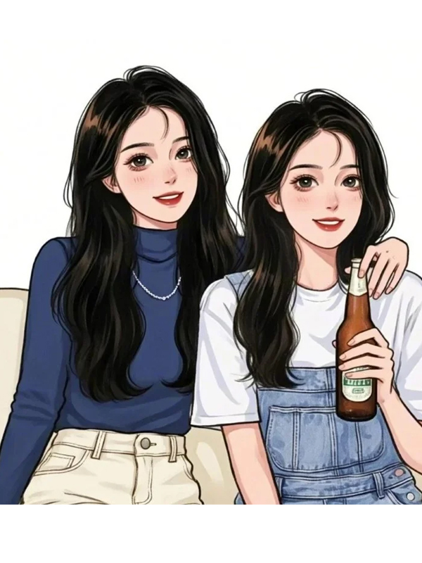 Hình nền bạn thân cute phong cách hoạt hình