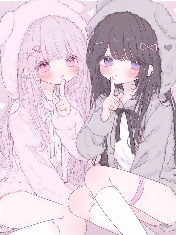 Hình nền bạn thân cute anime dễ thương