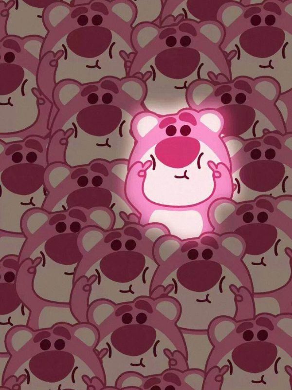Hình nền gấu dâu cute giúp làm mới giao diện điện thoại