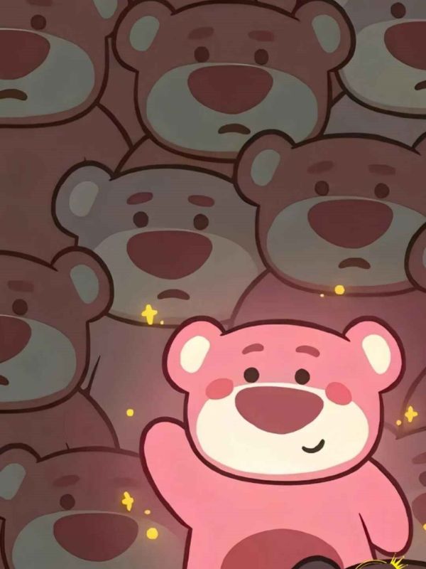 Hình nền gấu dâu cute giúp làm mới giao diện điện thoại