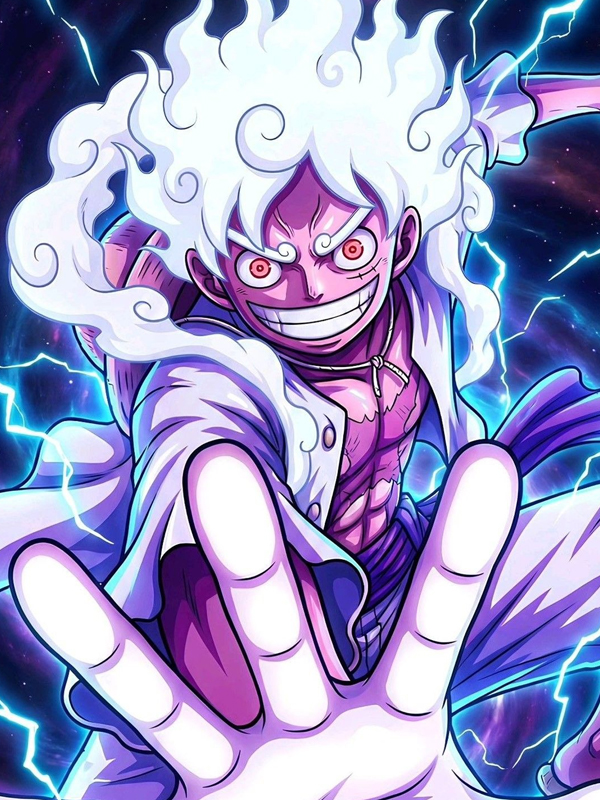 Hình nền Luffy Gear 5 chiến đấu cực chất