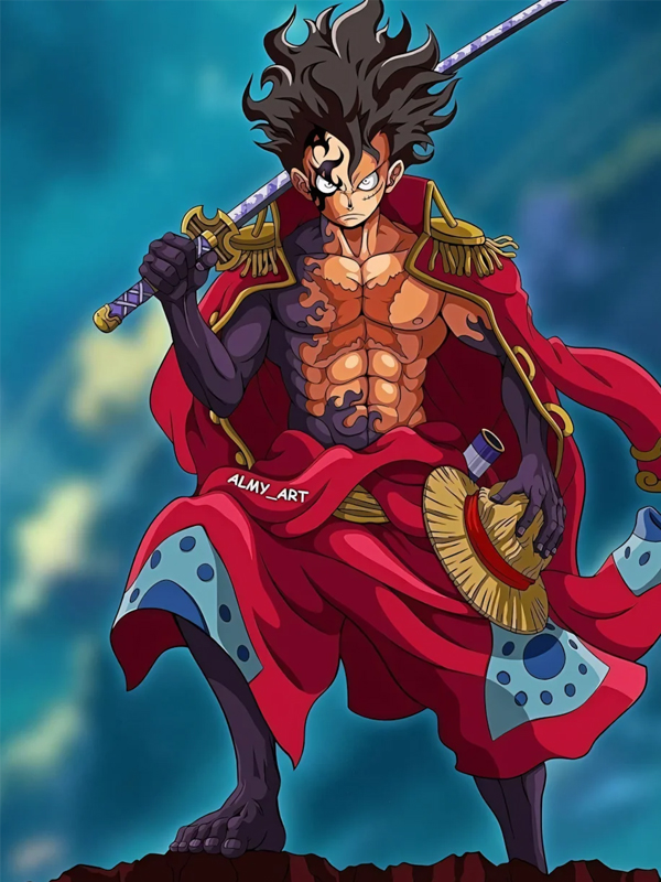 Hình nền Luffy Gear 5 chiến đấu cực chất