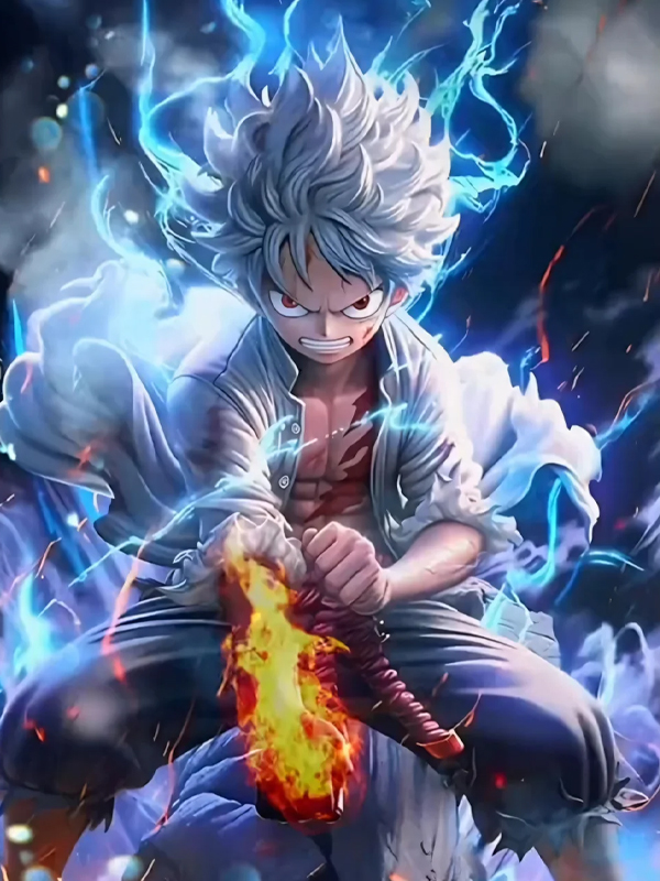 Hình nền Luffy Gear 5 chiến đấu cực chất