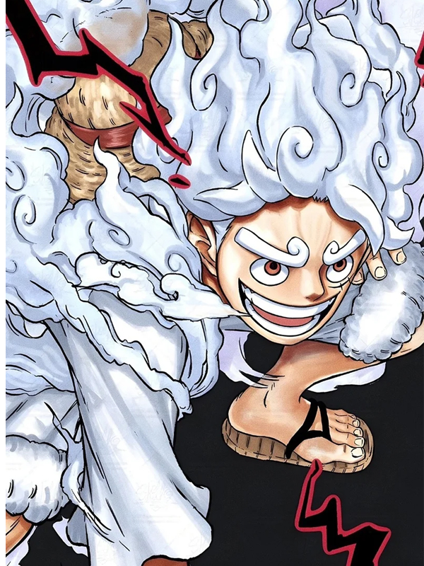 Hình nền Luffy Gear 5 chiến đấu cực chất