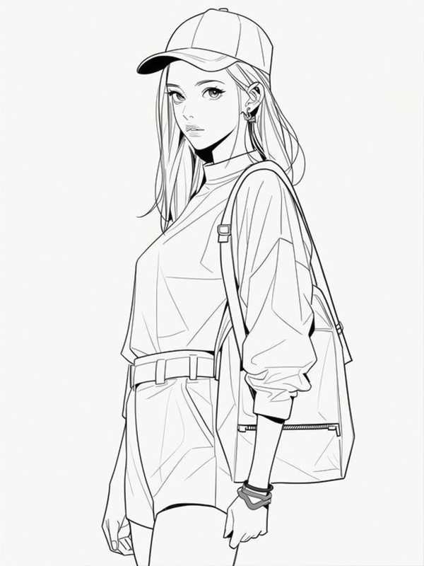 Hình vẽ anime ngầu nữ cá tính
