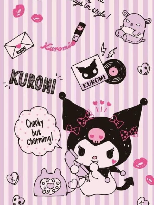 Ảnh Kuromi cute làm hình nền điện thoại