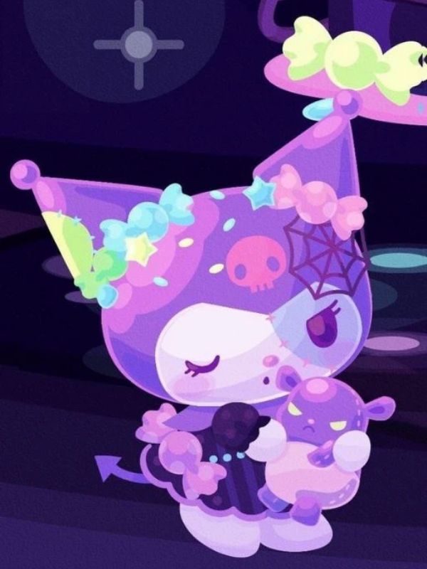Ảnh Kuromi cute làm hình nền điện thoại
