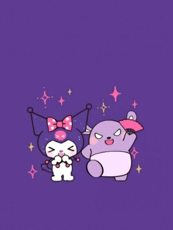 Ảnh Kuromi cute làm hình nền điện thoại
