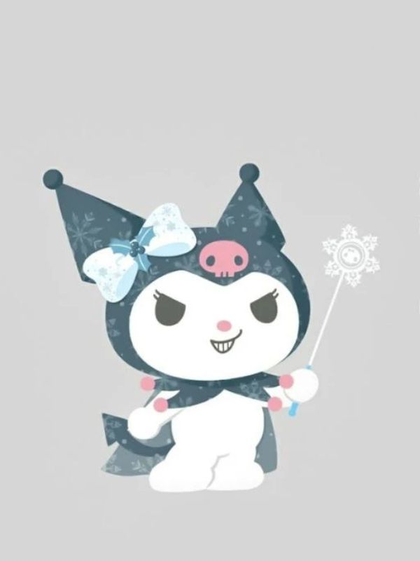 Ảnh Kuromi cute làm hình nền điện thoại
