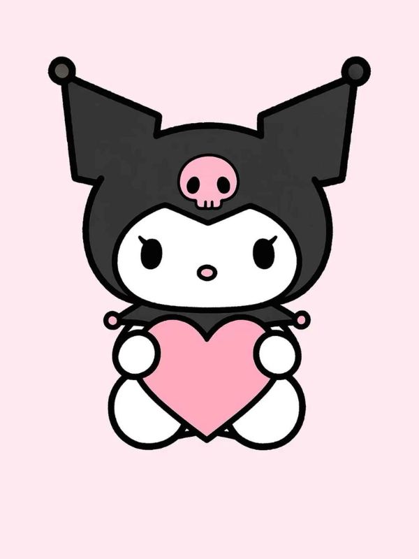 Ảnh Kuromi cute làm hình nền điện thoại