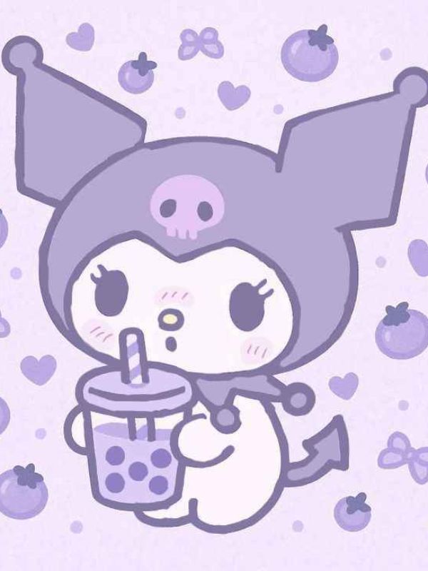 Ảnh Kuromi cute làm hình nền điện thoại