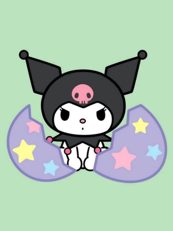 Ảnh Kuromi cute làm hình nền điện thoại