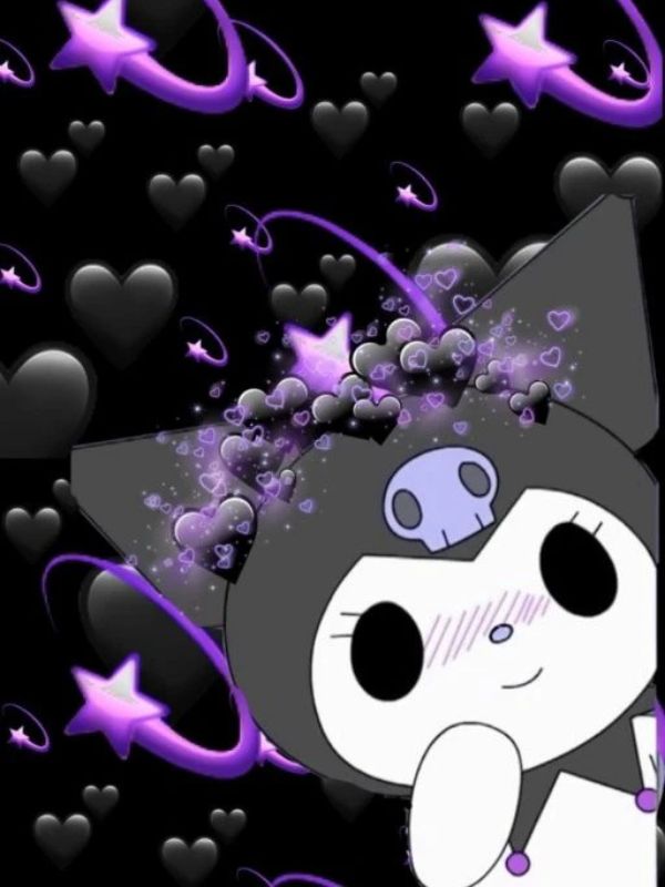 Ảnh Kuromi cute làm hình nền điện thoại