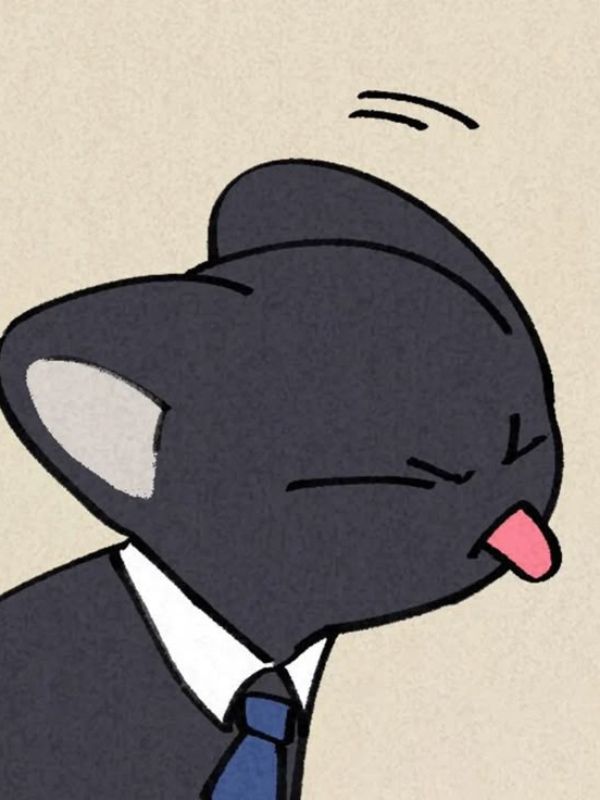Ảnh mèo đen Heinz anime vô cùng dễ thương và sinh động