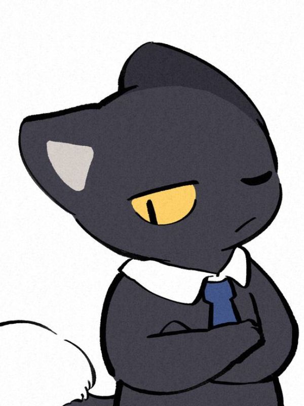Ảnh mèo đen Heinz anime vô cùng dễ thương và sinh động