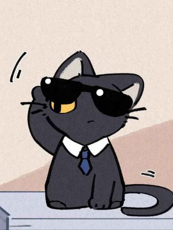 Ảnh mèo đen Heinz anime vô cùng dễ thương và sinh động