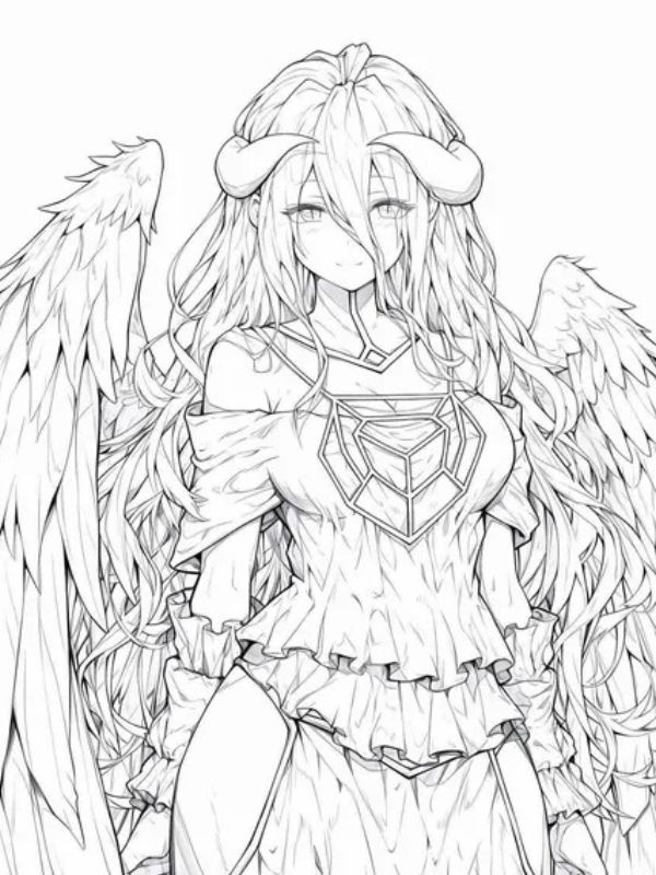 Tranh tô màu anime girl ngầu đẹp, dễ tô cho mọi lứa tuổi