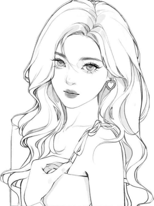 Tranh tô màu anime girl ngầu đẹp, dễ tô cho mọi lứa tuổi